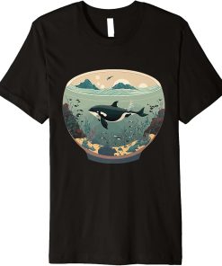 Orca Whale in Fish Bowl Orca in Aquarium Free The Orcas Premium T-Shirt