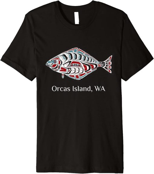 Native American Orcas Island Washington Halibut Northwest Premium T-Shirt