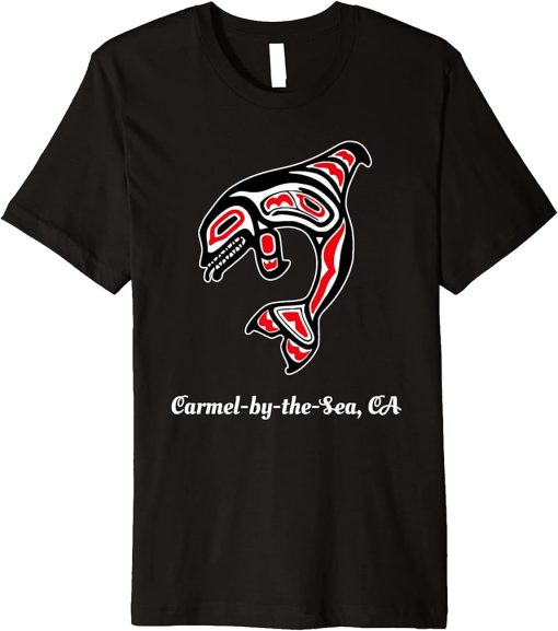 Native American Carmel-by-the-Sea CA Red Orca Killer Whale Premium T-Shirt