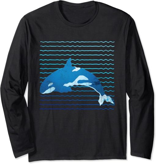 Aquarium Ocean Animal Lover Gift Killer Whale Aquarist Orca Long Sleeve T-Shirt